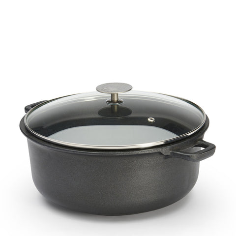 ROUND NON-STICK STEWPAN CHOC EXTREME WITH GLASS LID 24 CM