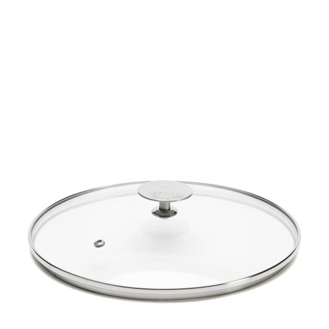 GLASS LID WITH STAINLESS STEEL KNOB 28 CM