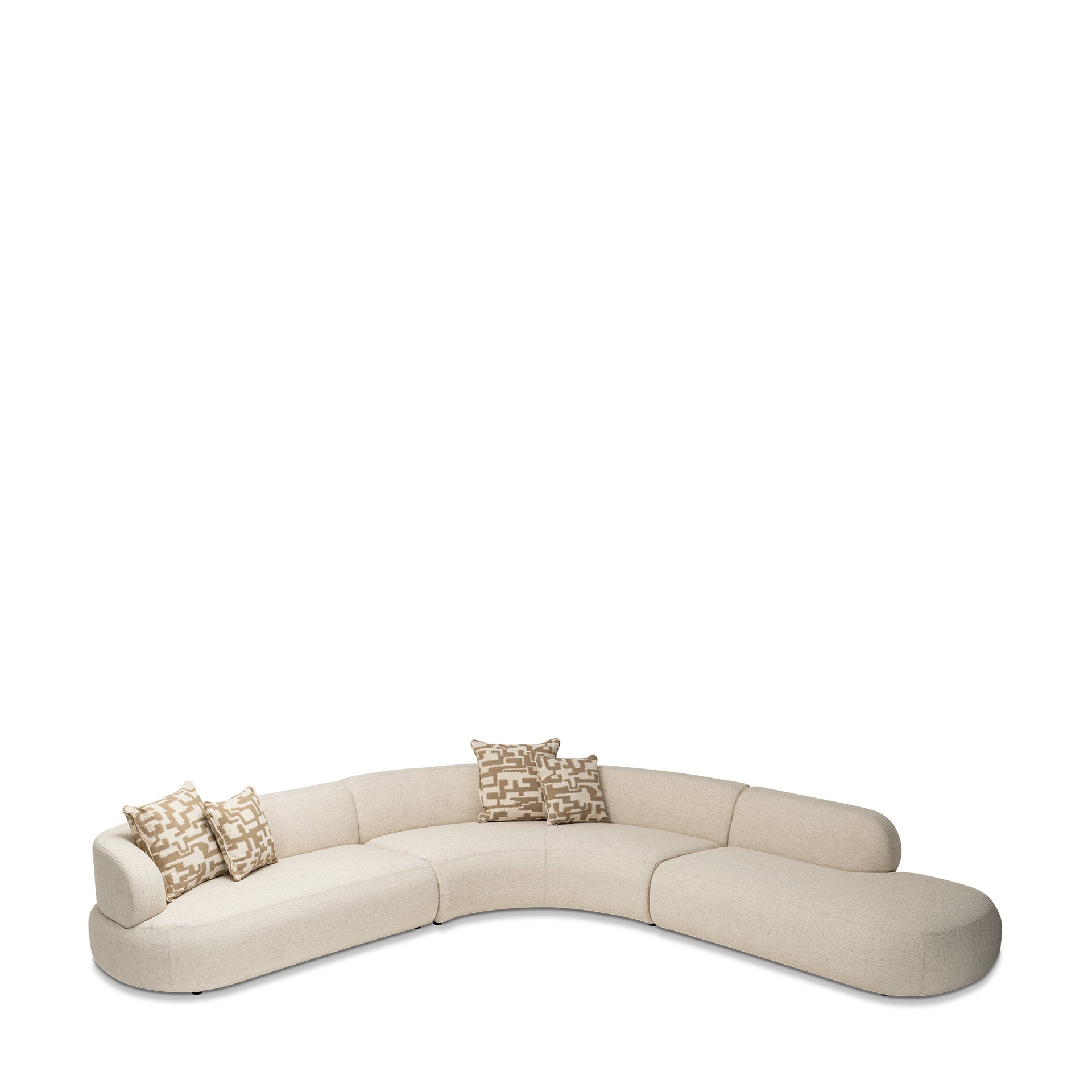 ORIENTAL JUTE LEFT ARM SECTIONAL SOFA