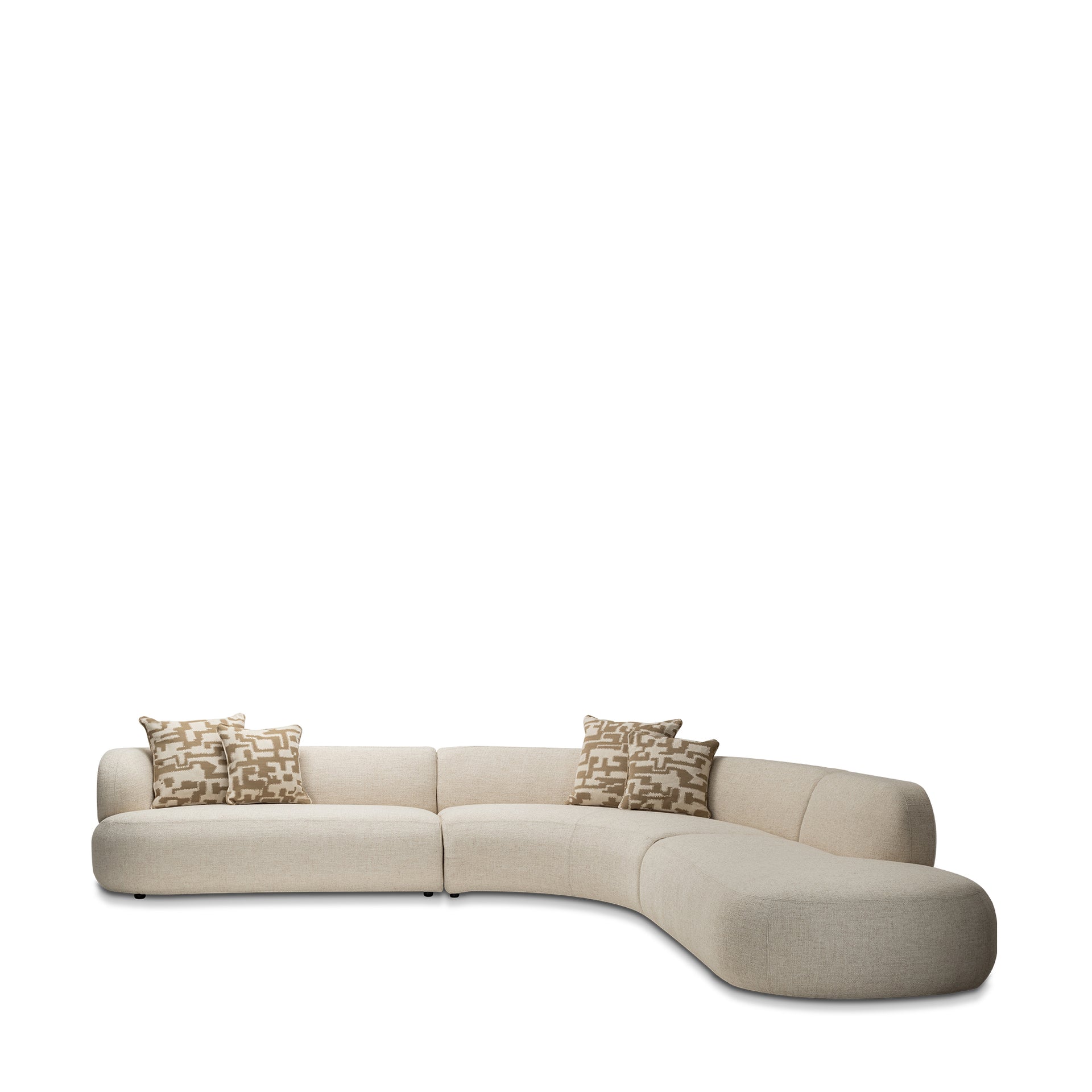ORIENTAL JUTE RIGHT ARM SECTIONAL SOFA