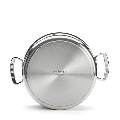 STAINLESS STEEL STEWPAN MILADY WITH GLASS LID 28 CM