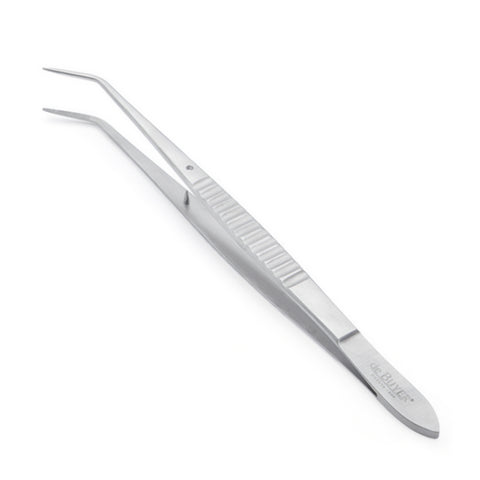 ST.STEEL TWEEZER WITH CURVED END 15