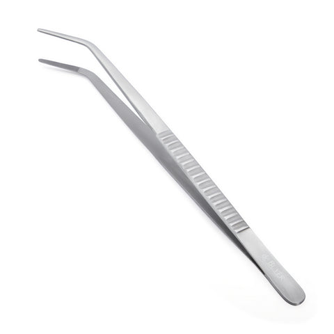 ST.STEEL TWEEZER WITH CURVED END 35