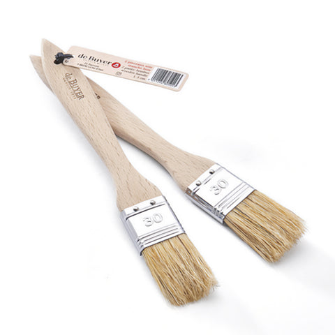 SET OF 2 FLAT PASTRY BRUSHES