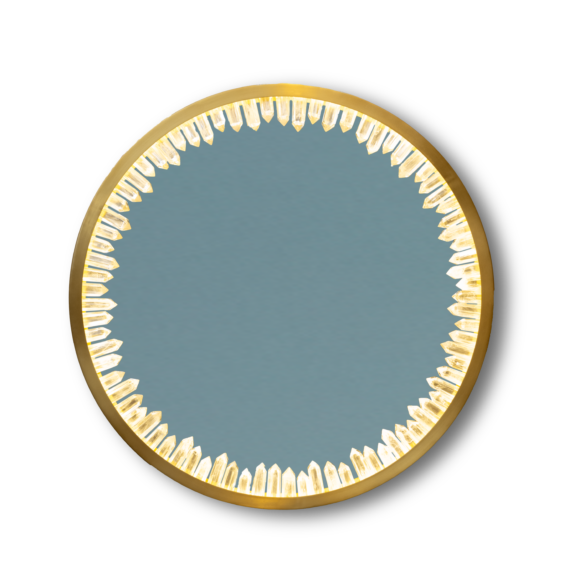 ROSAMUND ANTIQUE BRASS LIGHTED MIRROR