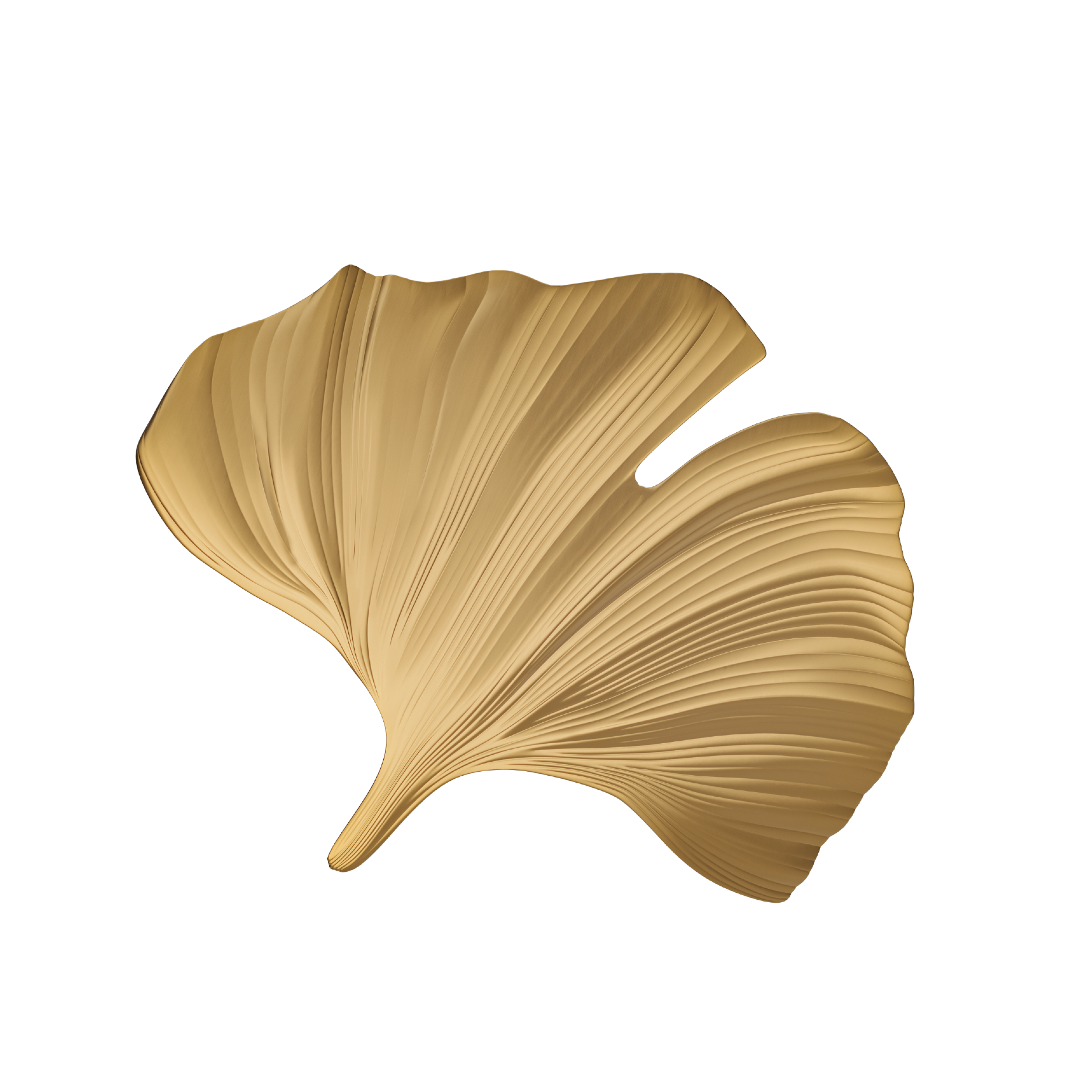 BILOBA LEAF BRASS MEDIUM WALL LAMP