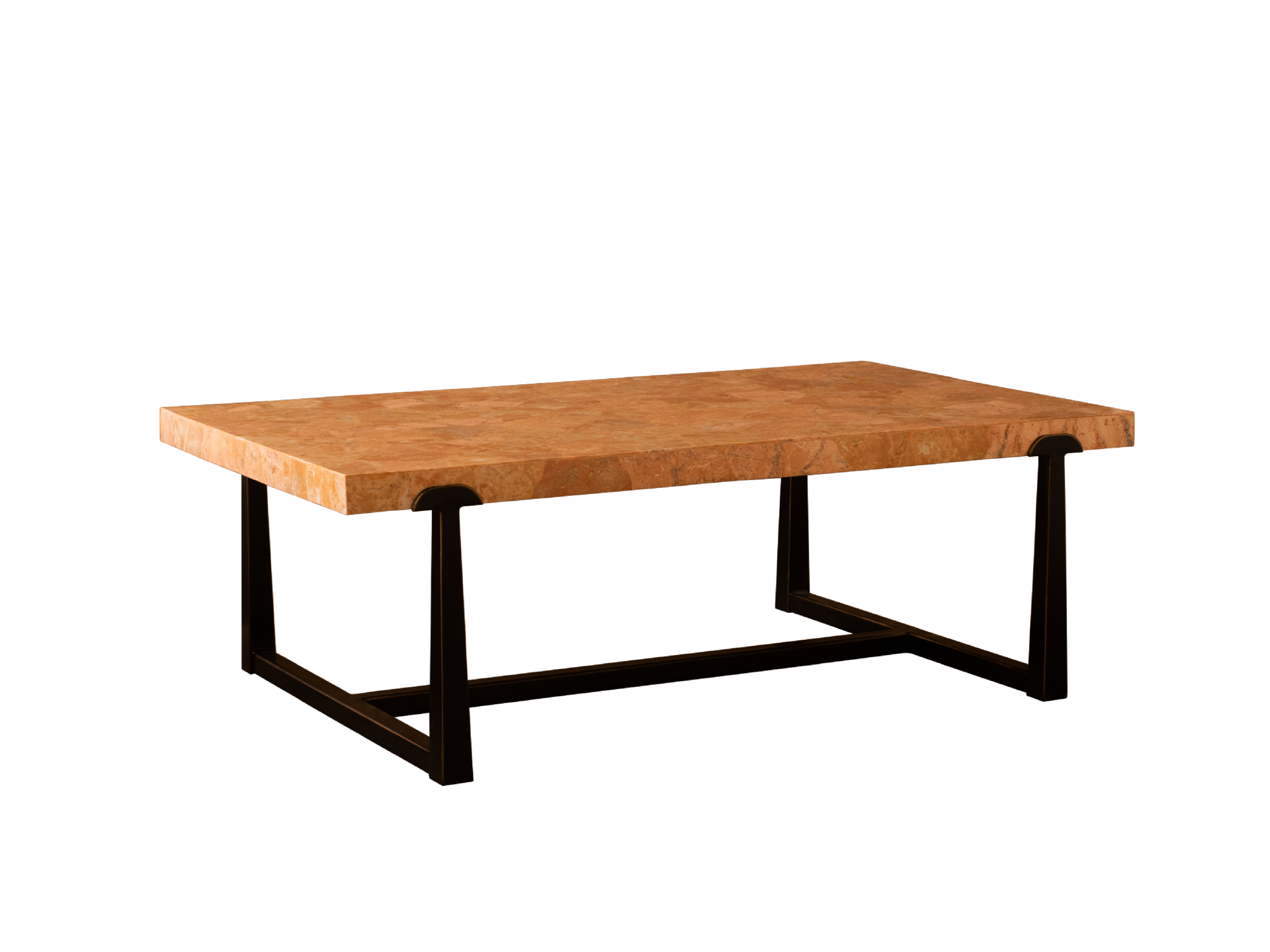 EDMUND SALMON MARBLE COFFEE TABLE