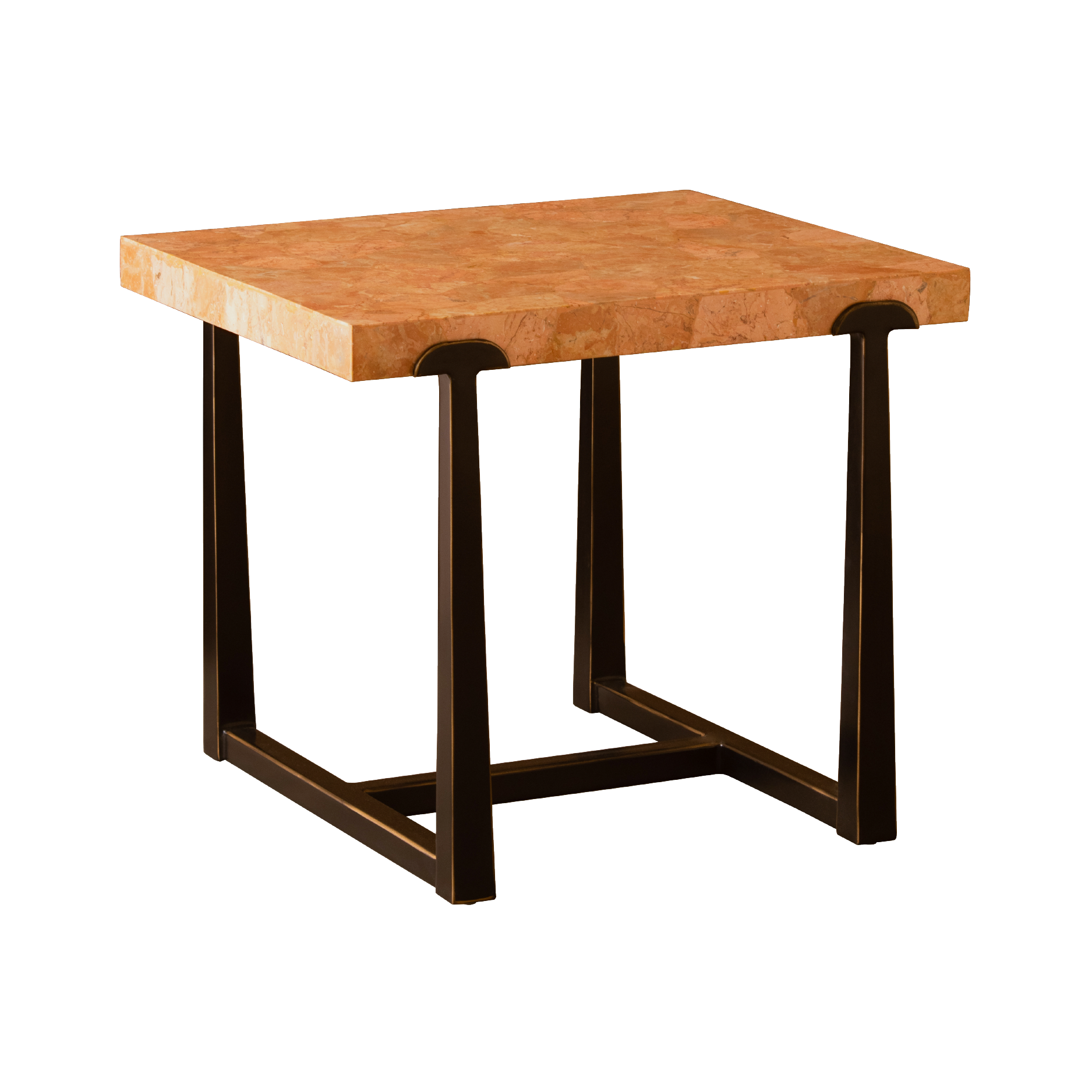 EDMUND SALMON MARBLE END TABLE