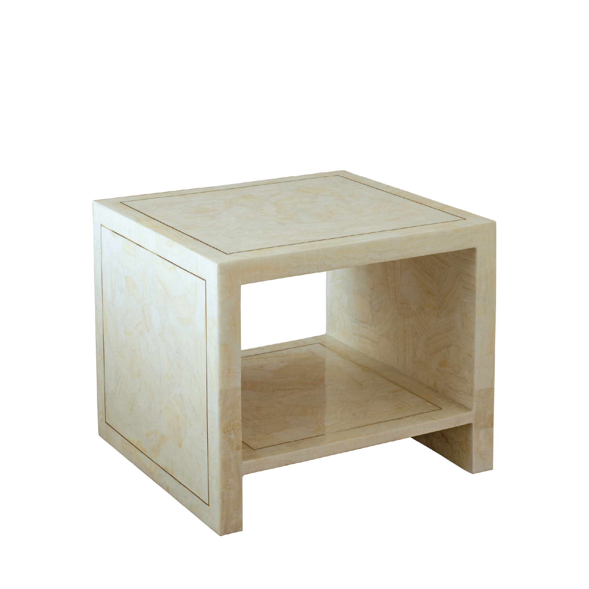CLARA CRYSTAL STONE SQUARE END TABLE