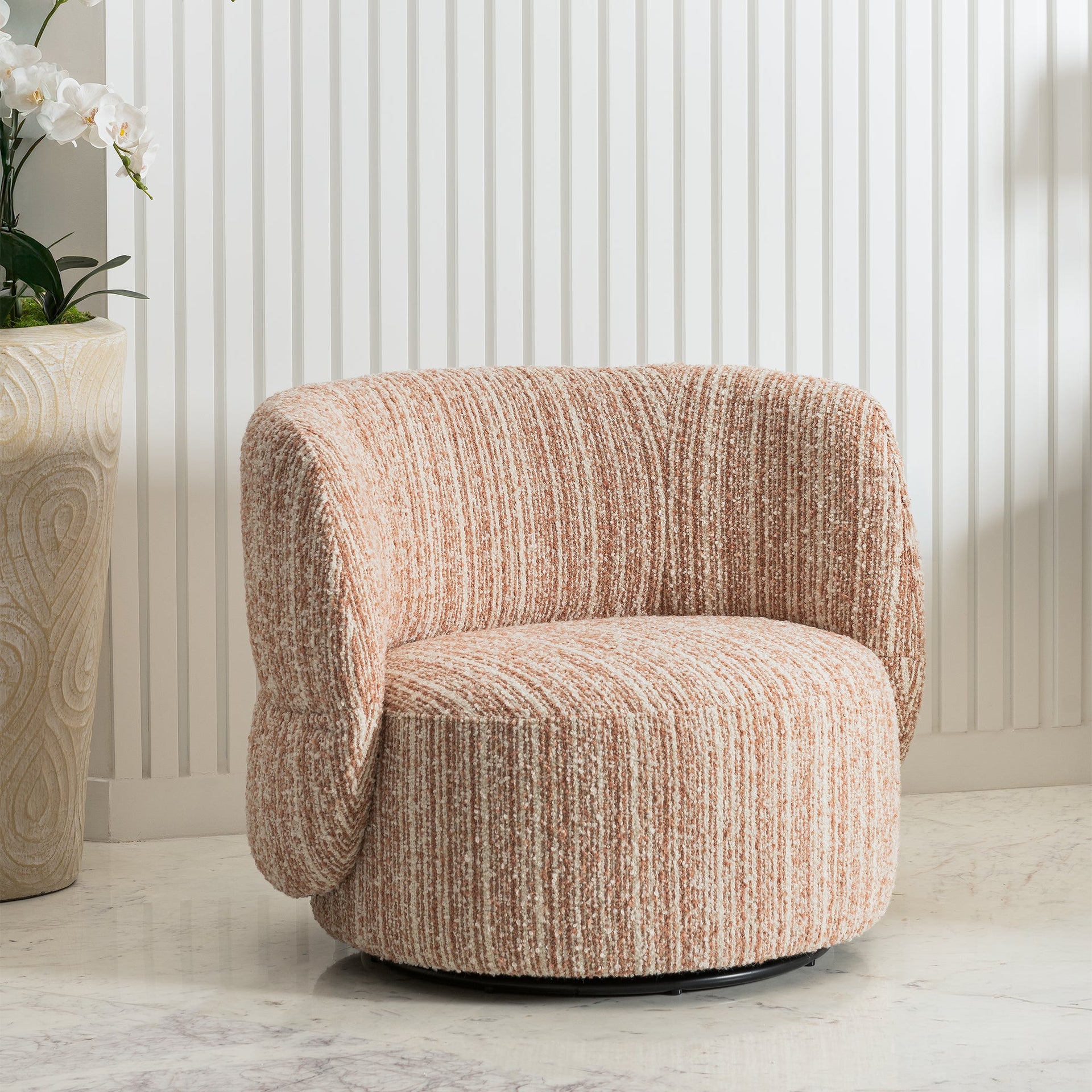 PIERRE LINEAR ROSEGLOW SWIVEL CHAIR