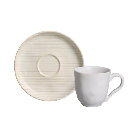 BIO STONEWARE COFFEE CUP AND SAUCER SET OF 6