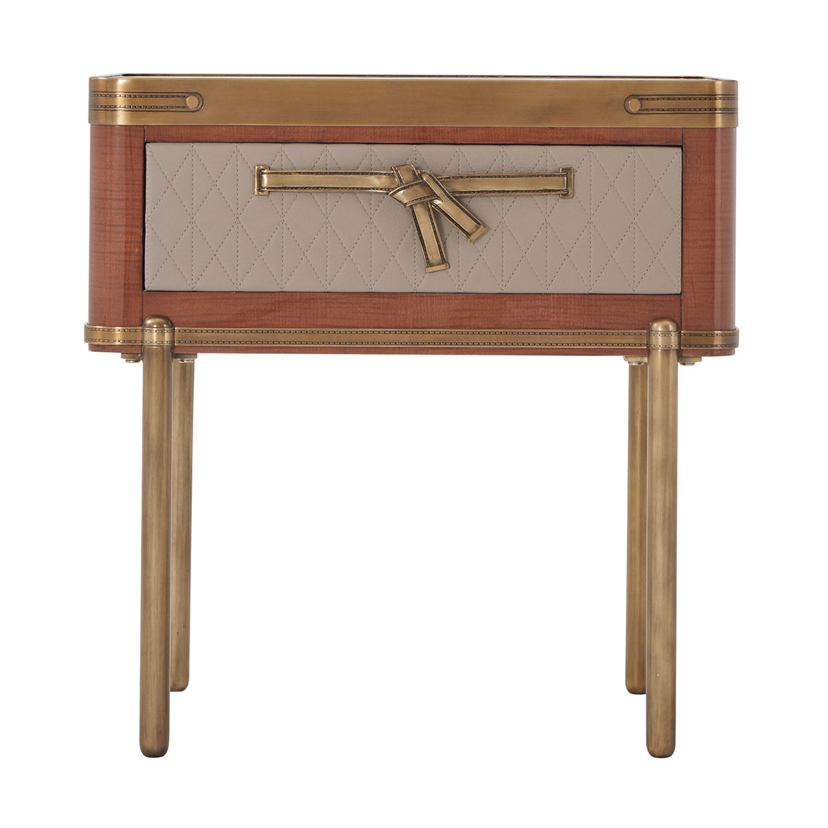 ICONIC LEATHER SIDE TABLE