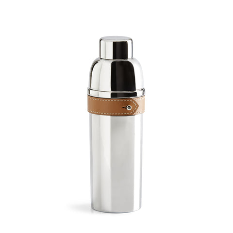 WYATT COCKTAIL SHAKER SILVER LEATHER COLOR