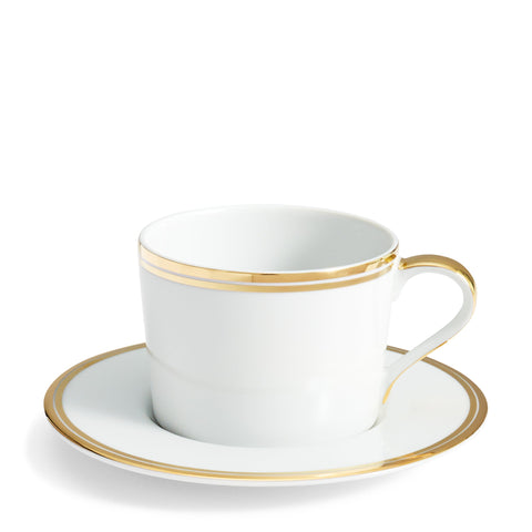 WILSHIRE TEA CUP AND SAUCER GOLD