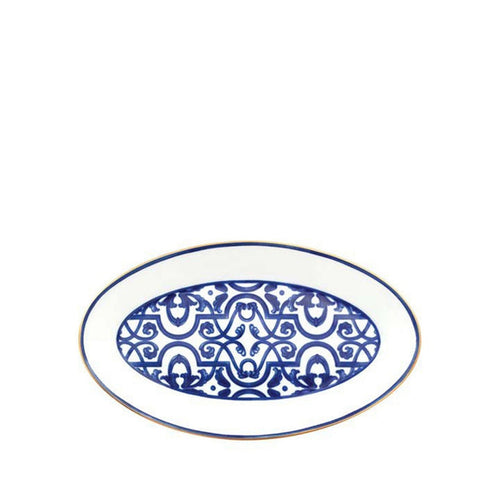 BLUE LEGACY OVAL PICKLE DISH 22CM