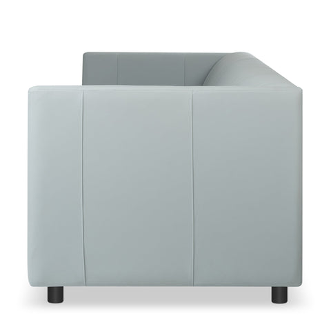 GISELLE GREY LEATHER 2-SEATER SOFA
