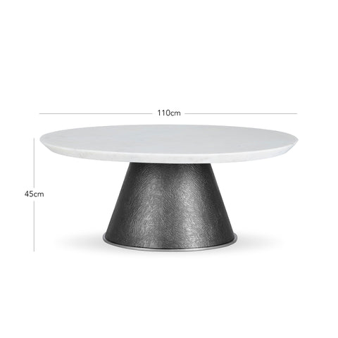 NESTING SILVER LARGE COFFEE TABLE
