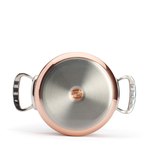 COPPER STEWPAN PRIMA MATERA WITH STAINLESS STEEL LID 20 CM