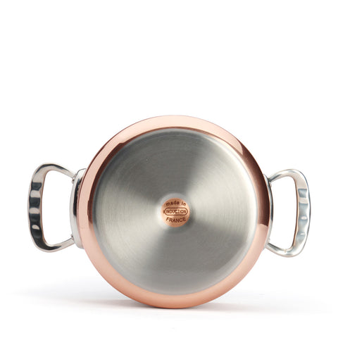 COPPER STEWPAN PRIMA MATERA WITH STAINLESS STEEL LID 24 CM