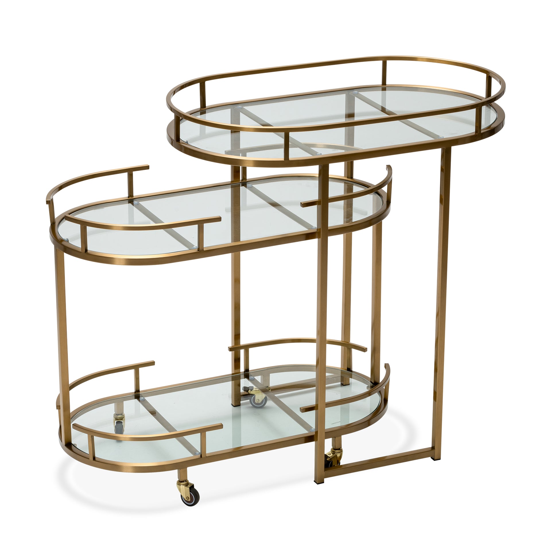 AZTREL BRUSHED BRASS TROLLEY