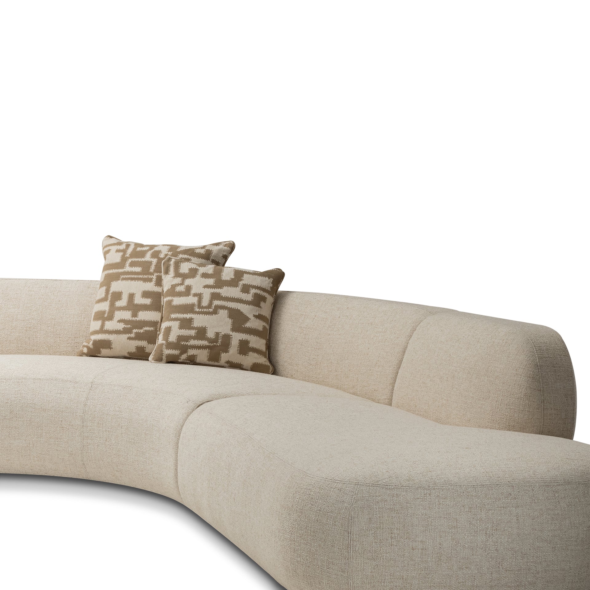 ORIENTAL JUTE LEFT ARM SECTIONAL SOFA