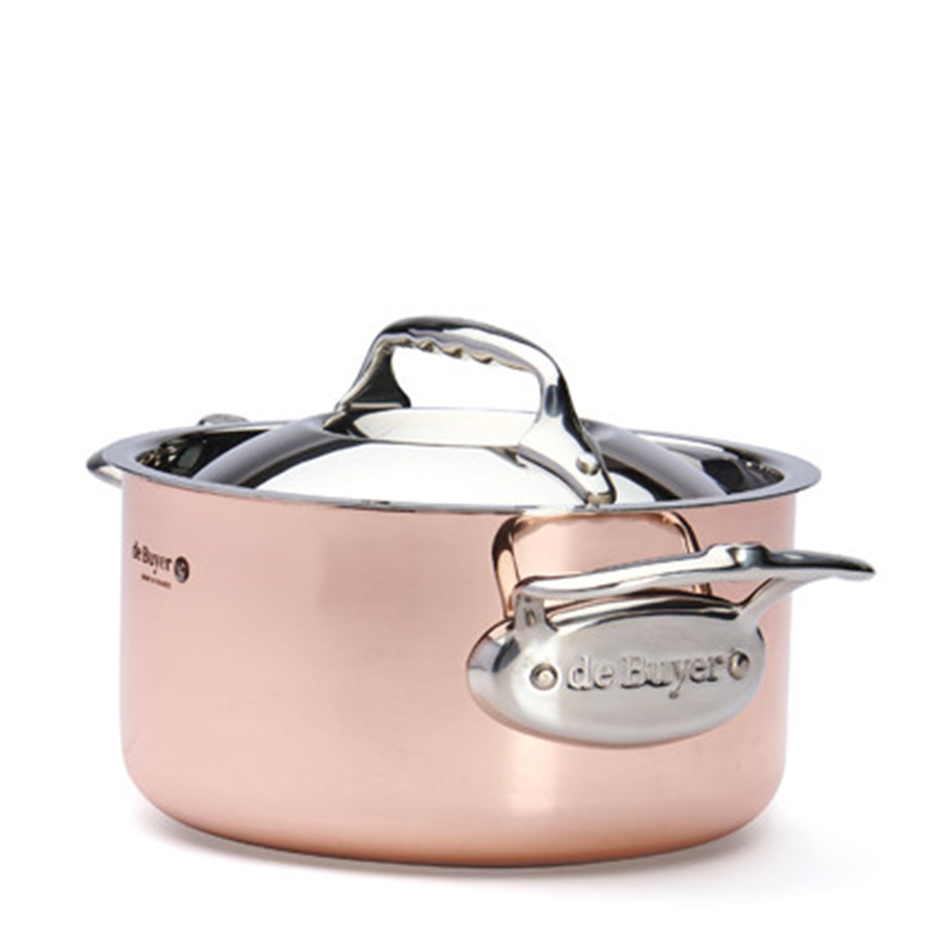 COPPER STEWPAN PRIMA MATERA WITH STAINLESS STEEL LID 16 CM