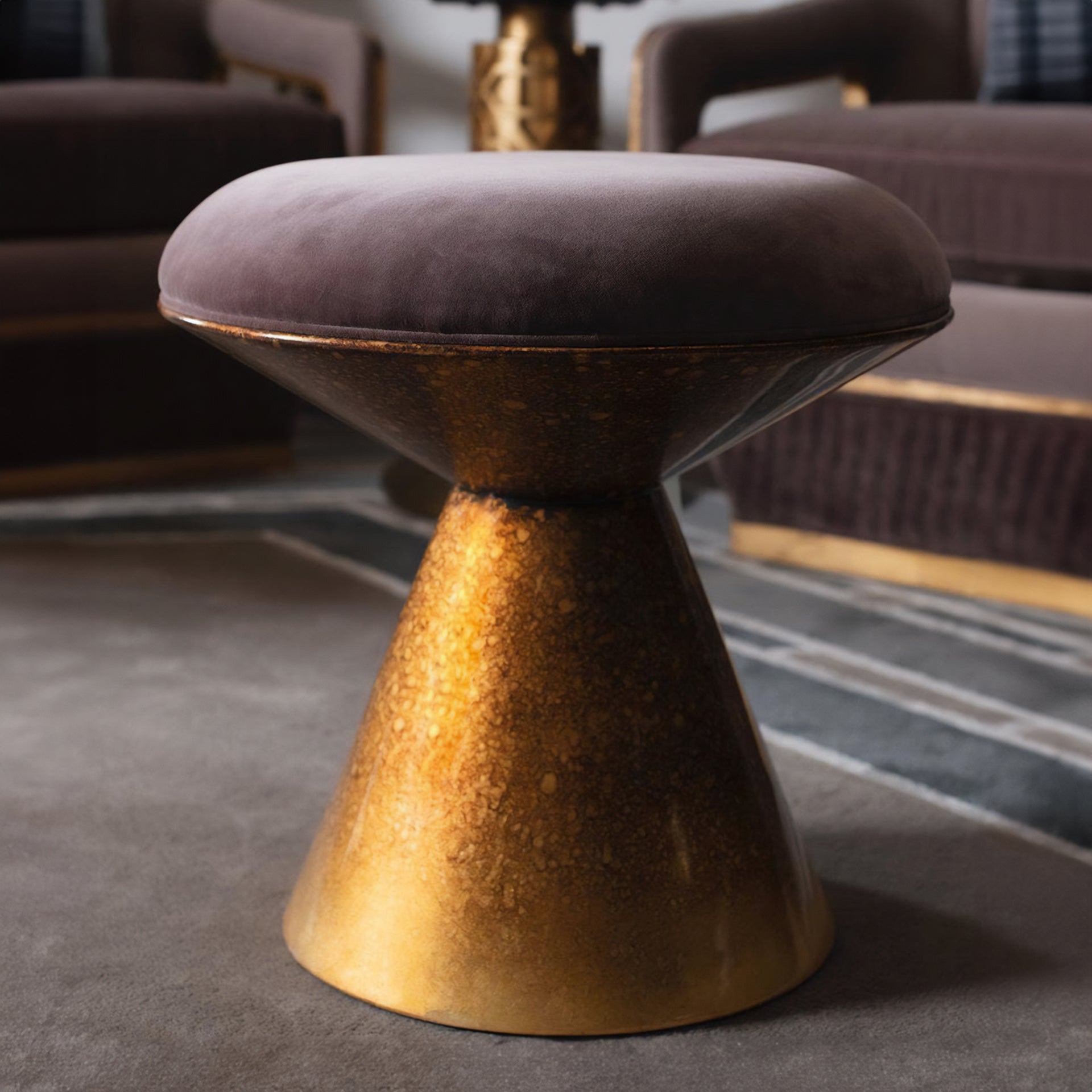 RENATO UPHOLSTERED STOOL