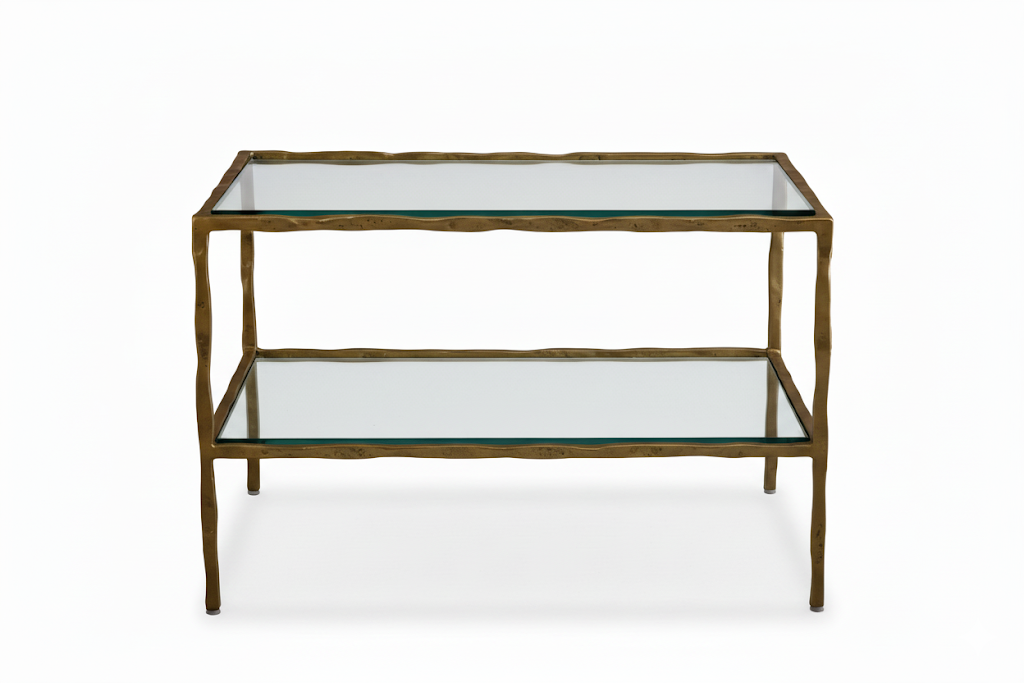 ARTHUR BRASS RECTANGULAR COFFEE TABLE