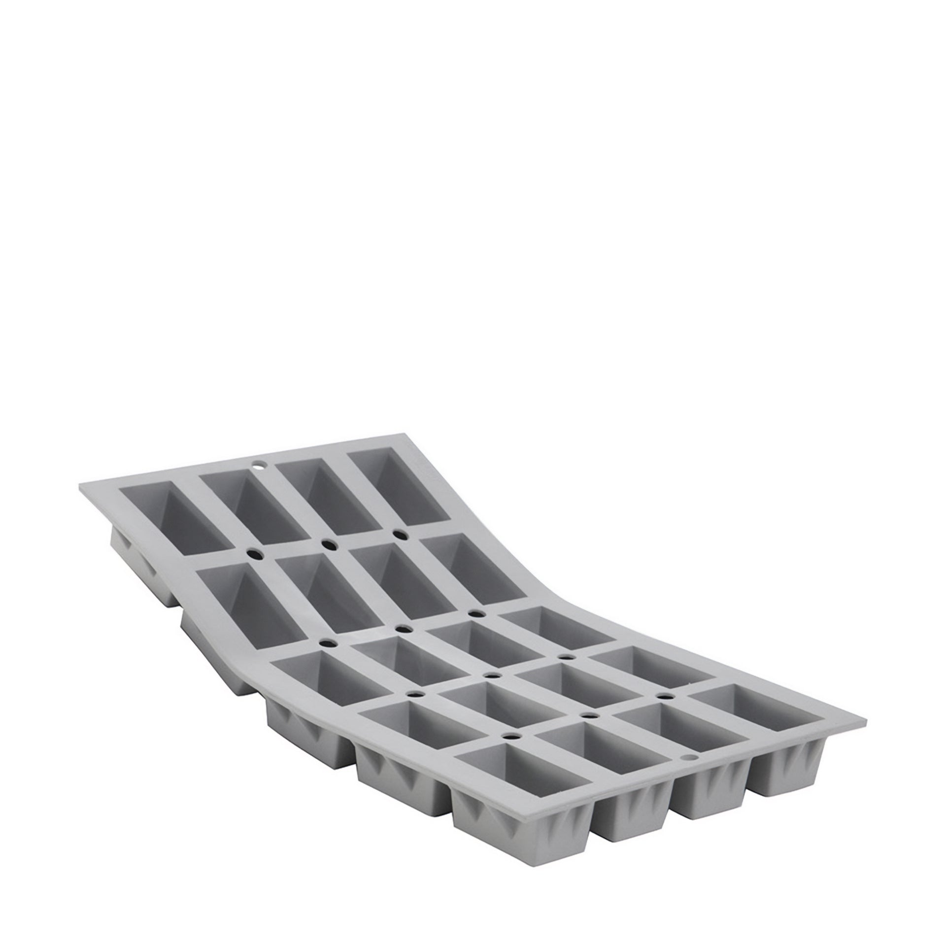 TRAY 20 MINI RECTANGULAR CAKES ELASTOMOULE SILICONE FOAM