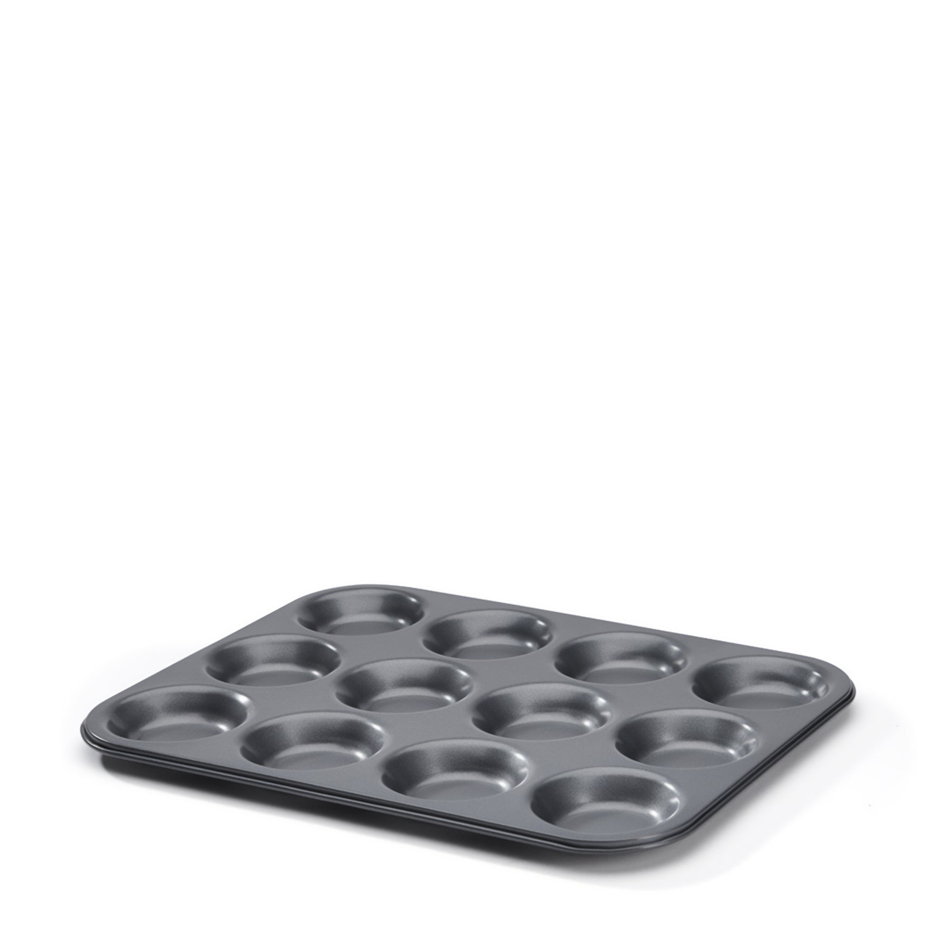 TRAY 12 TARLETS NON-STICK STEEL