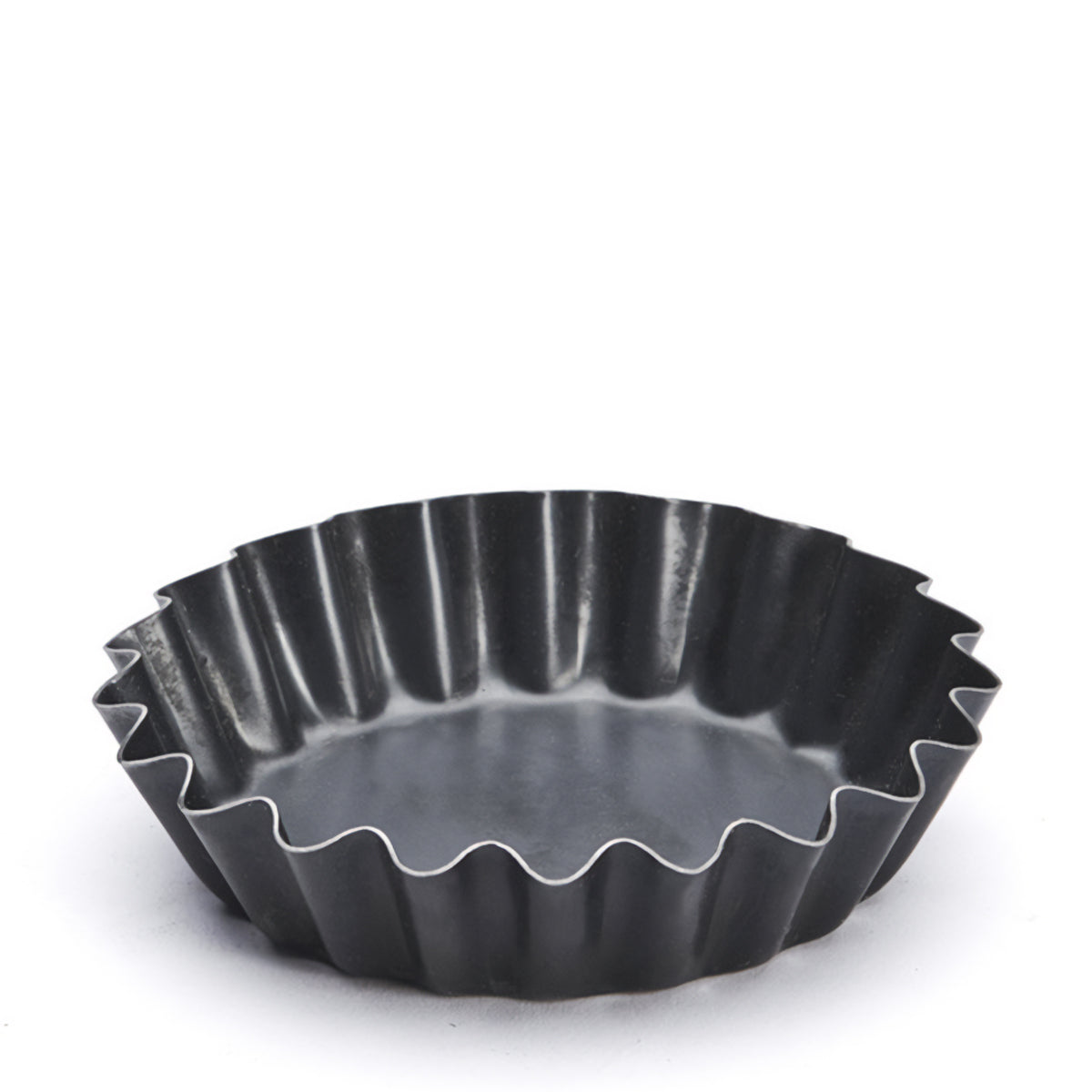 FLUTED PIE PAN HEAVY BLUE STEEL