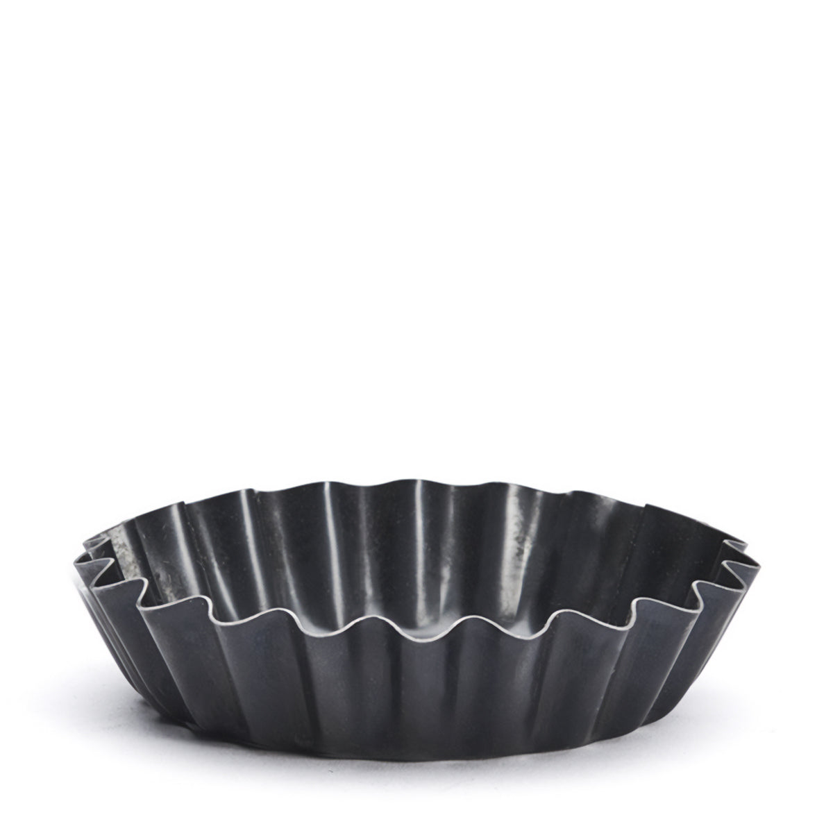 FLUTED PIE PAN HEAVY BLUE STEEL