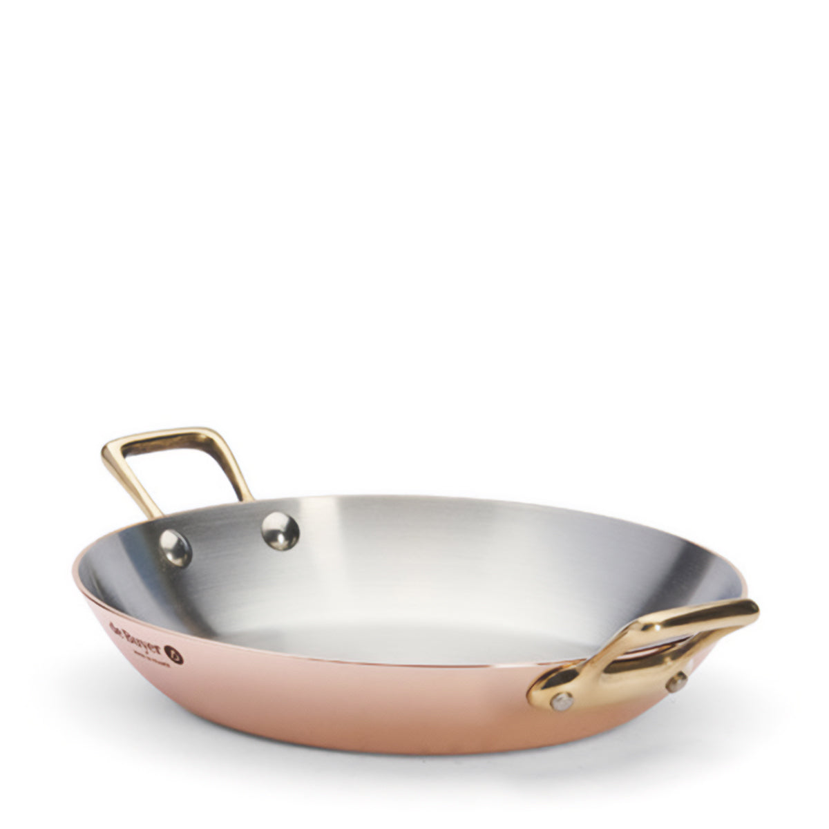 ROUND DISH INOCUIVRE BRONZE HANDLES Ã˜20