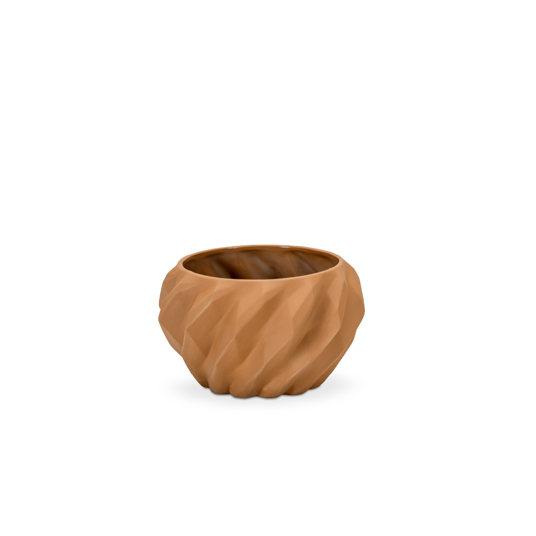 PLISSAN GEOMETRIC OCHRE MEDIUM VASE