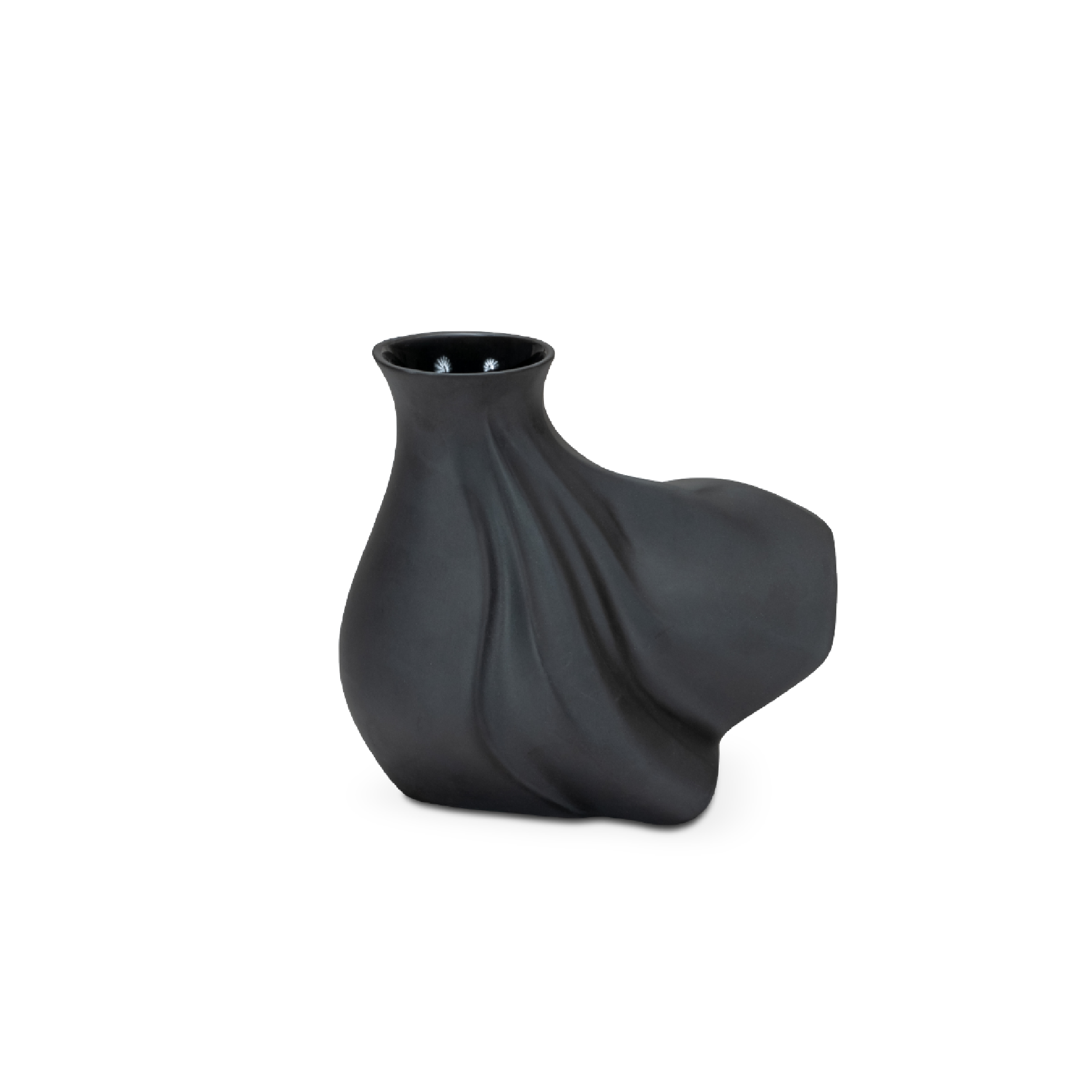 VENTO BLACK MEDIUM VASE