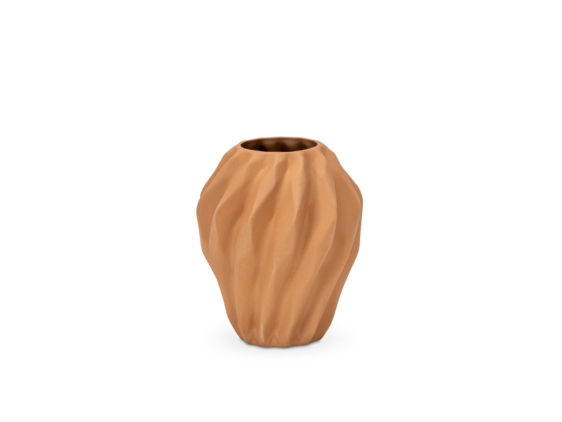 PLISSAN GEOMETRIC  OCHRE SMALL VASE