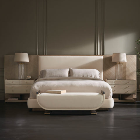 ANTHOLOGY KING BED W/WINGS AND NIGHSTANDS