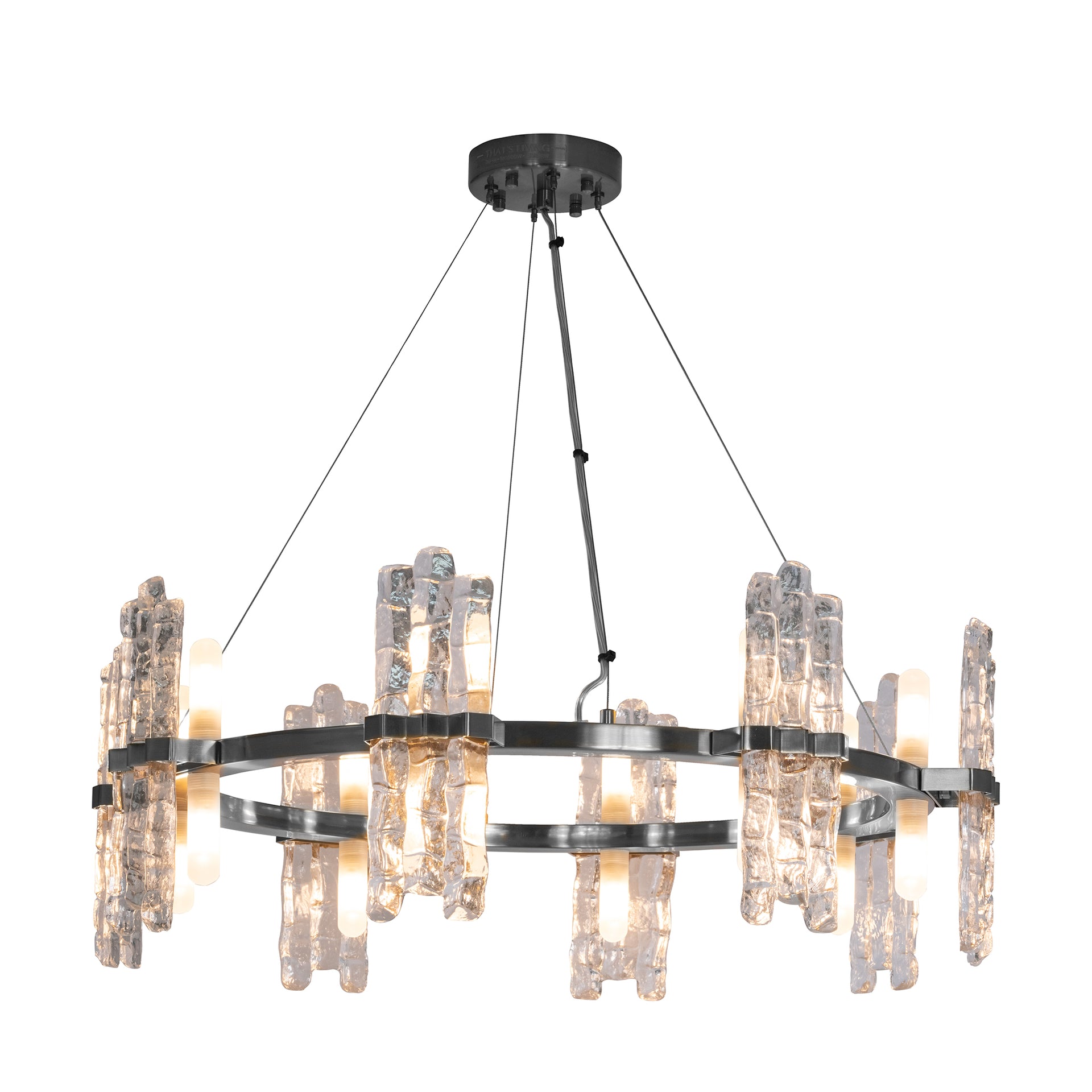 MAXTON LARGE NICKEL CHANDELIER