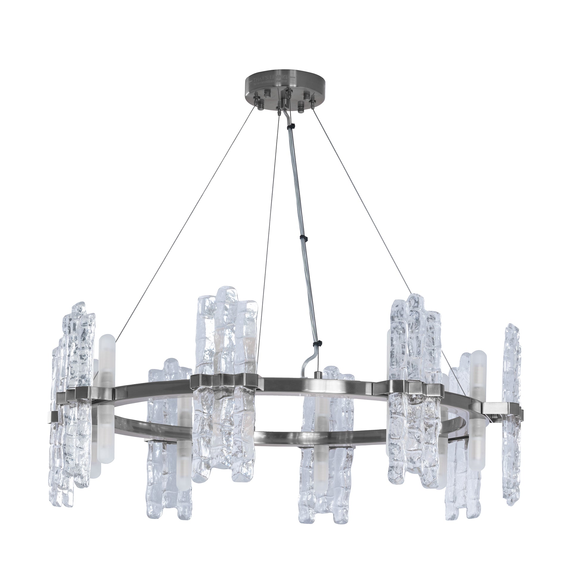 MAXTON LARGE NICKEL CHANDELIER