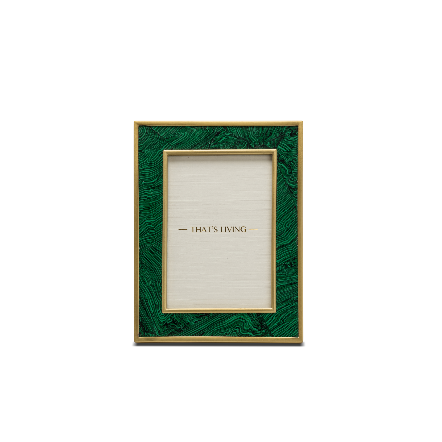 SILVA FAUX MALACHITE 5" X 7" PHOTO FRAME