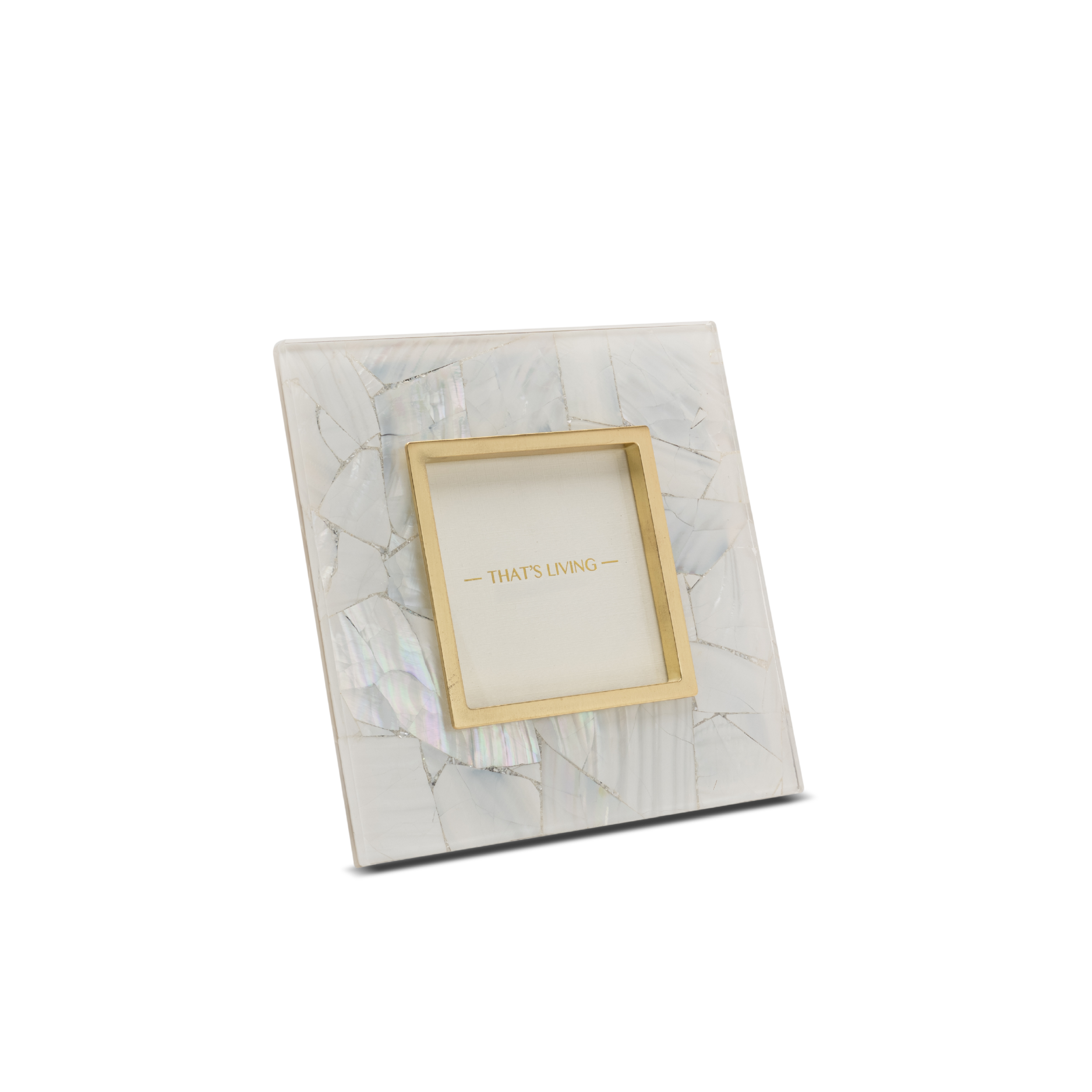 SOREL MOTHER OF PEARL 4" X 4"  PHOTO FRAME