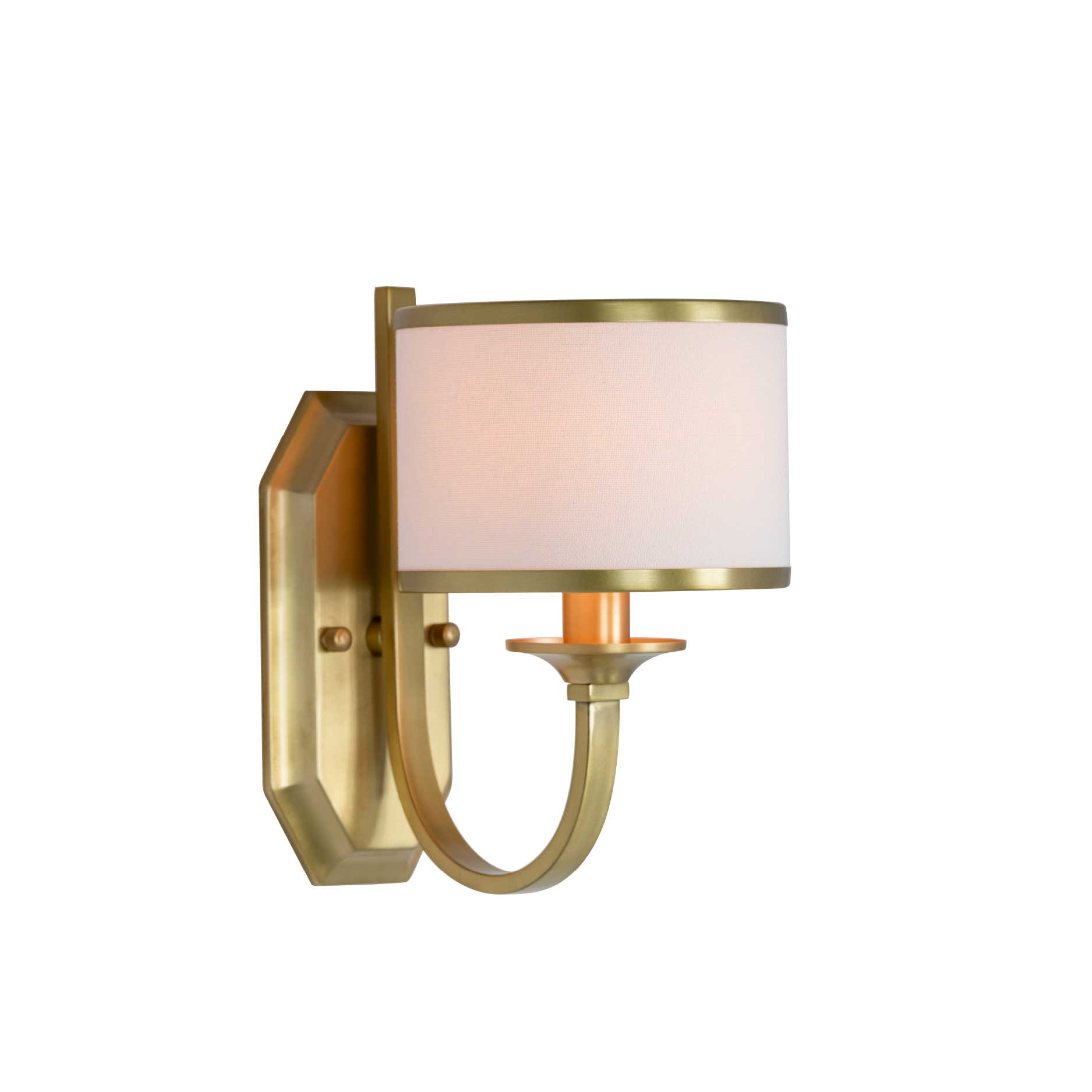 ALORA BRASS WALL LAMP (WHITE SHADE)