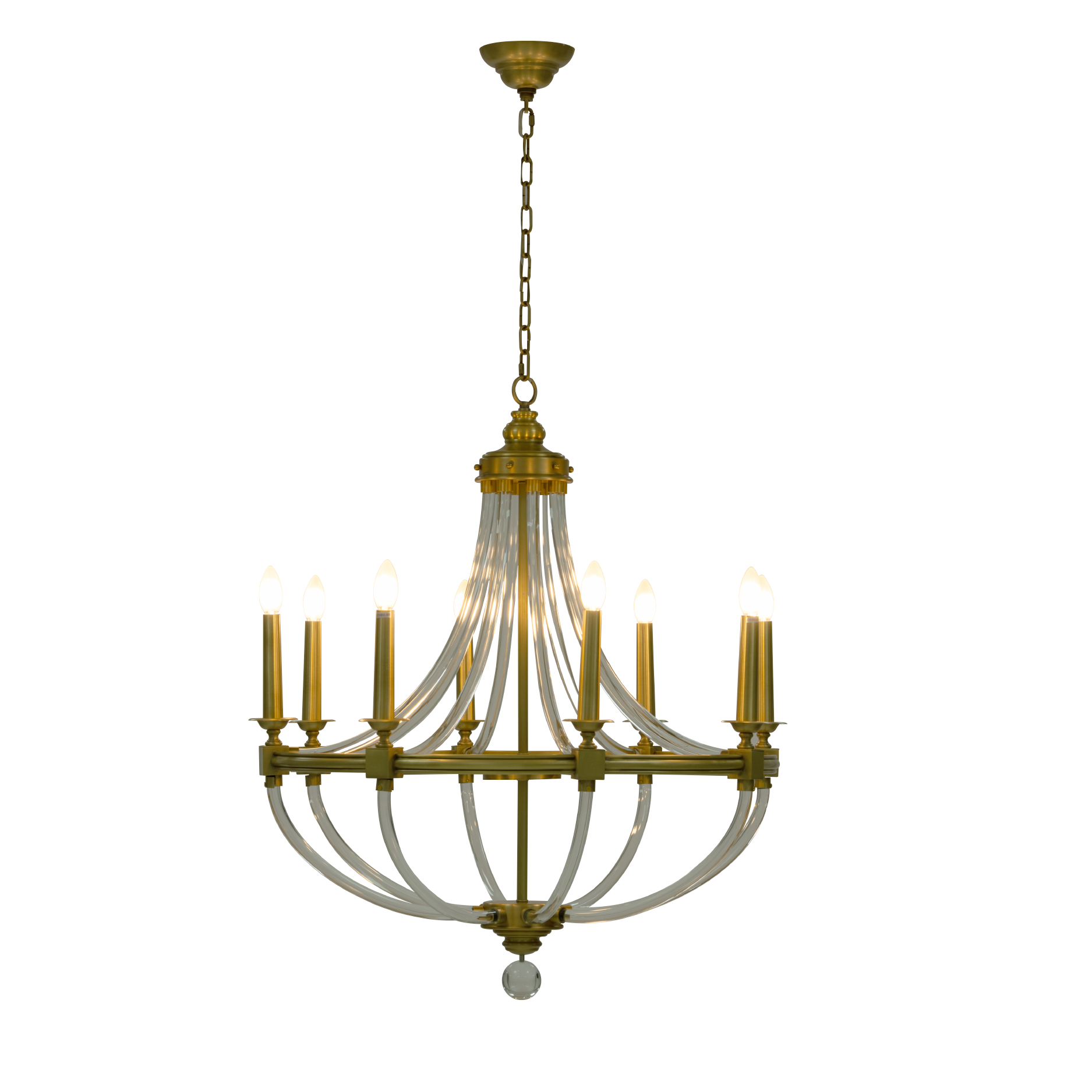 ELEANOR ANTIQUE BRASS ROUND CHANDELIER