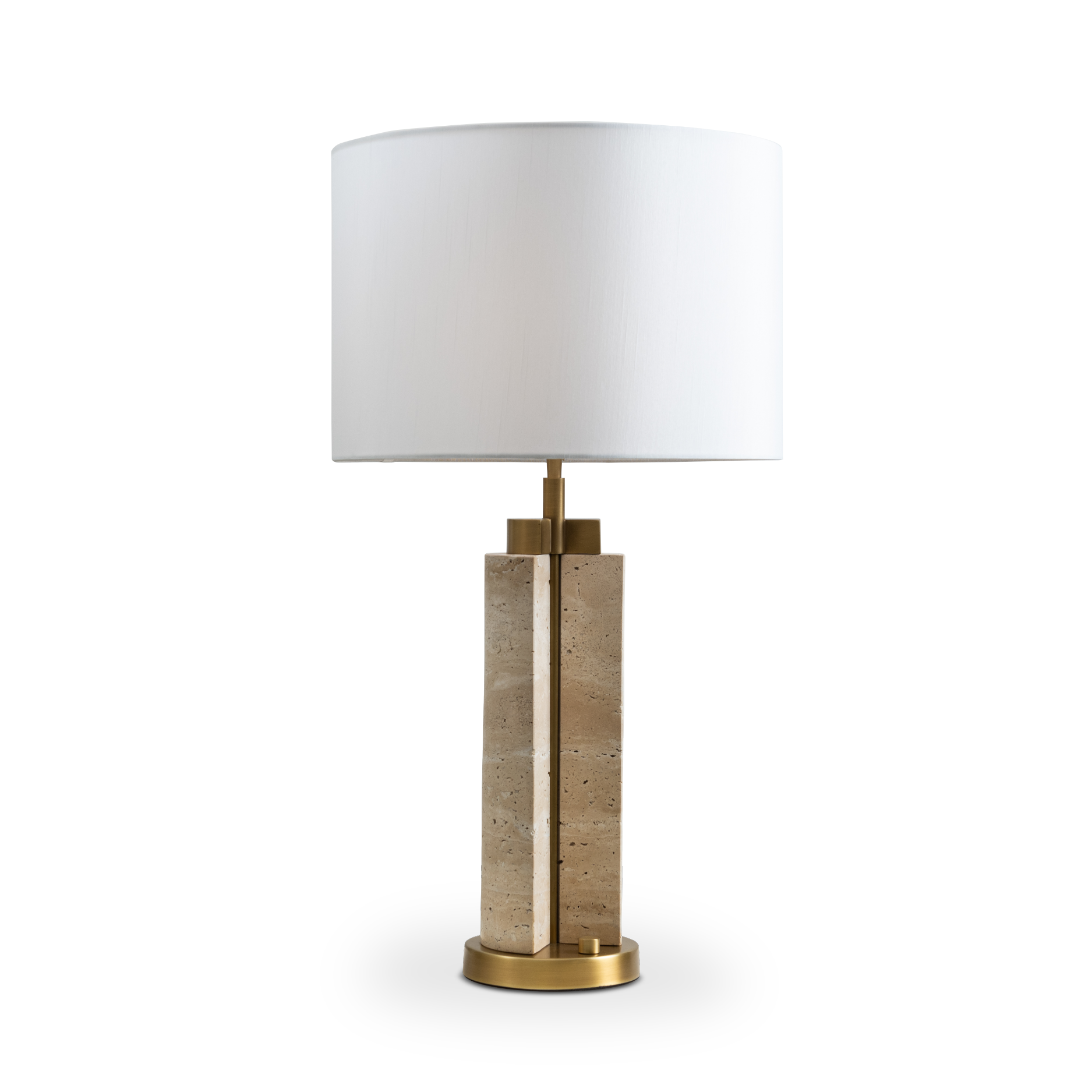 DORIC TRAVERTINE TABLE LAMP