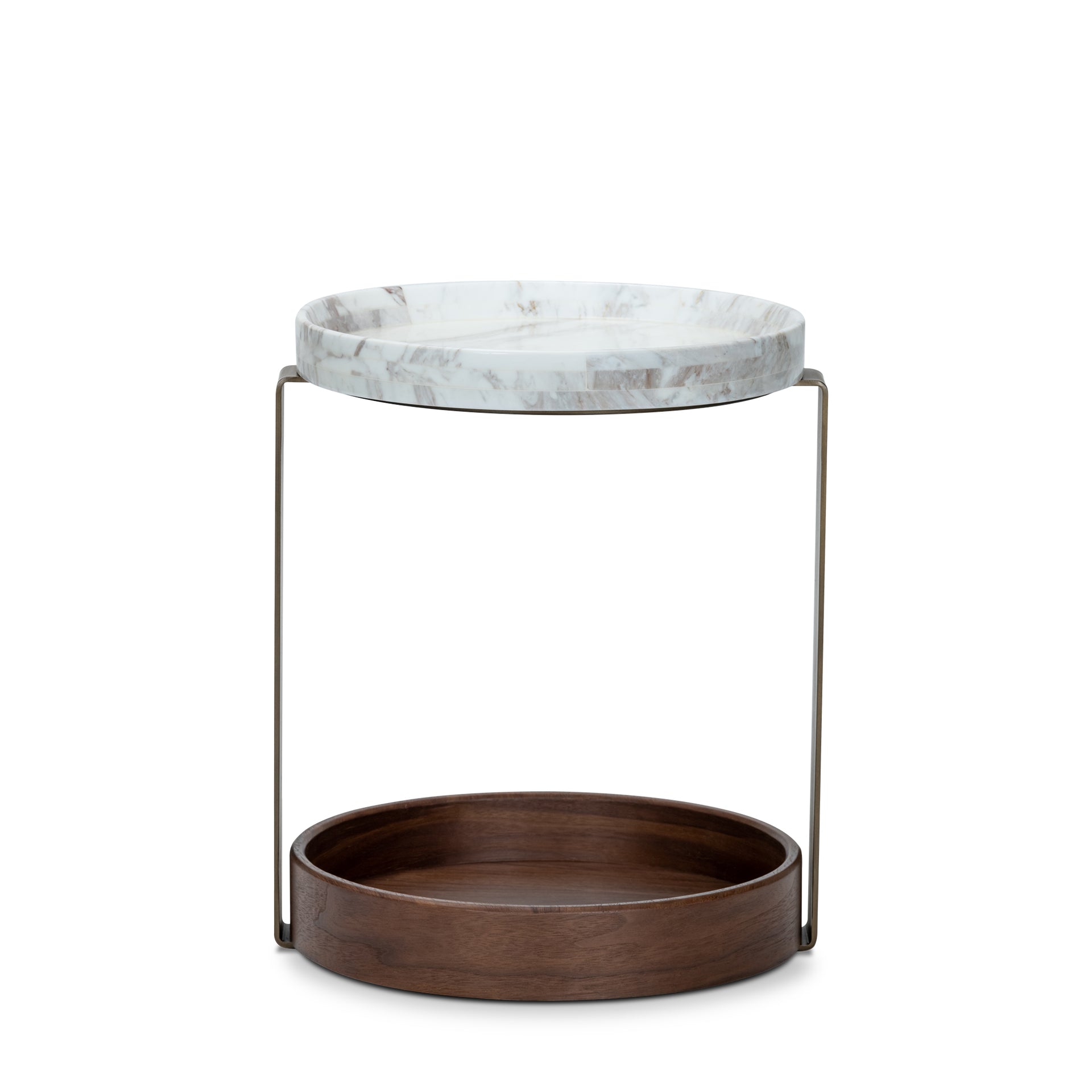 ELORA WHITE MARBLE END TABLE