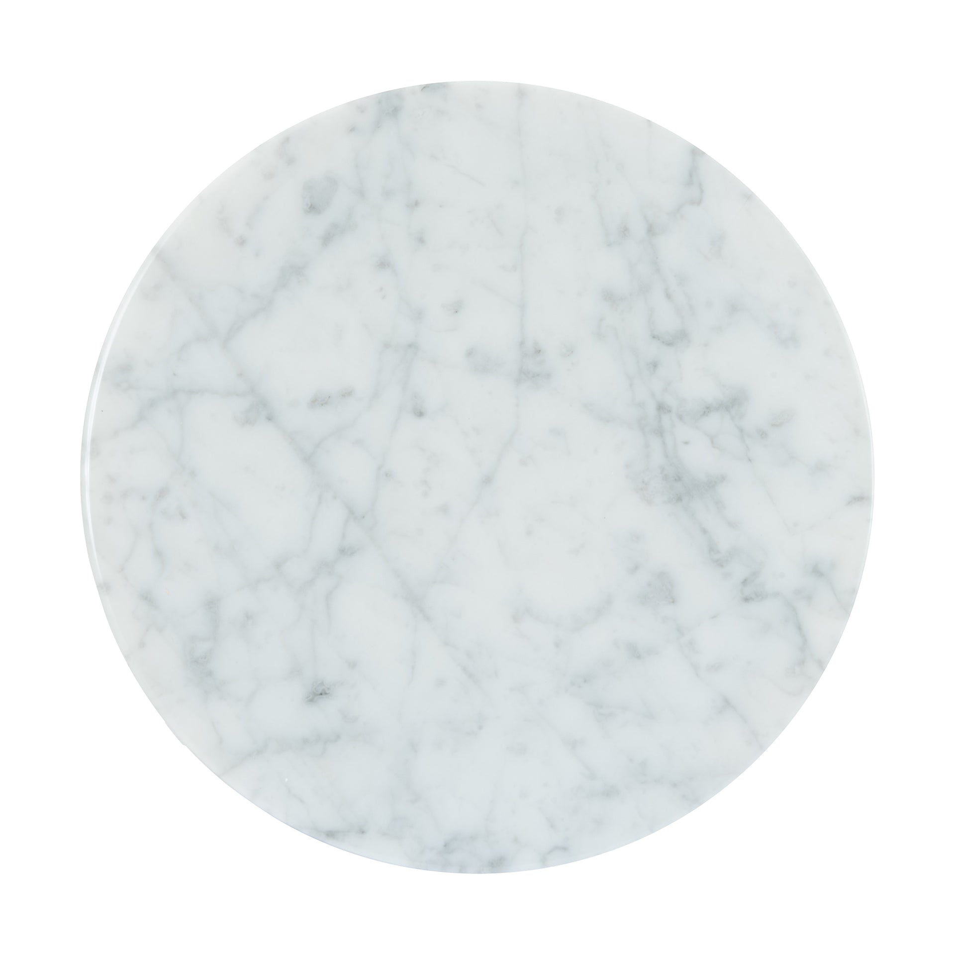 LEROYE WHITE MARBLE TALL END TABLE
