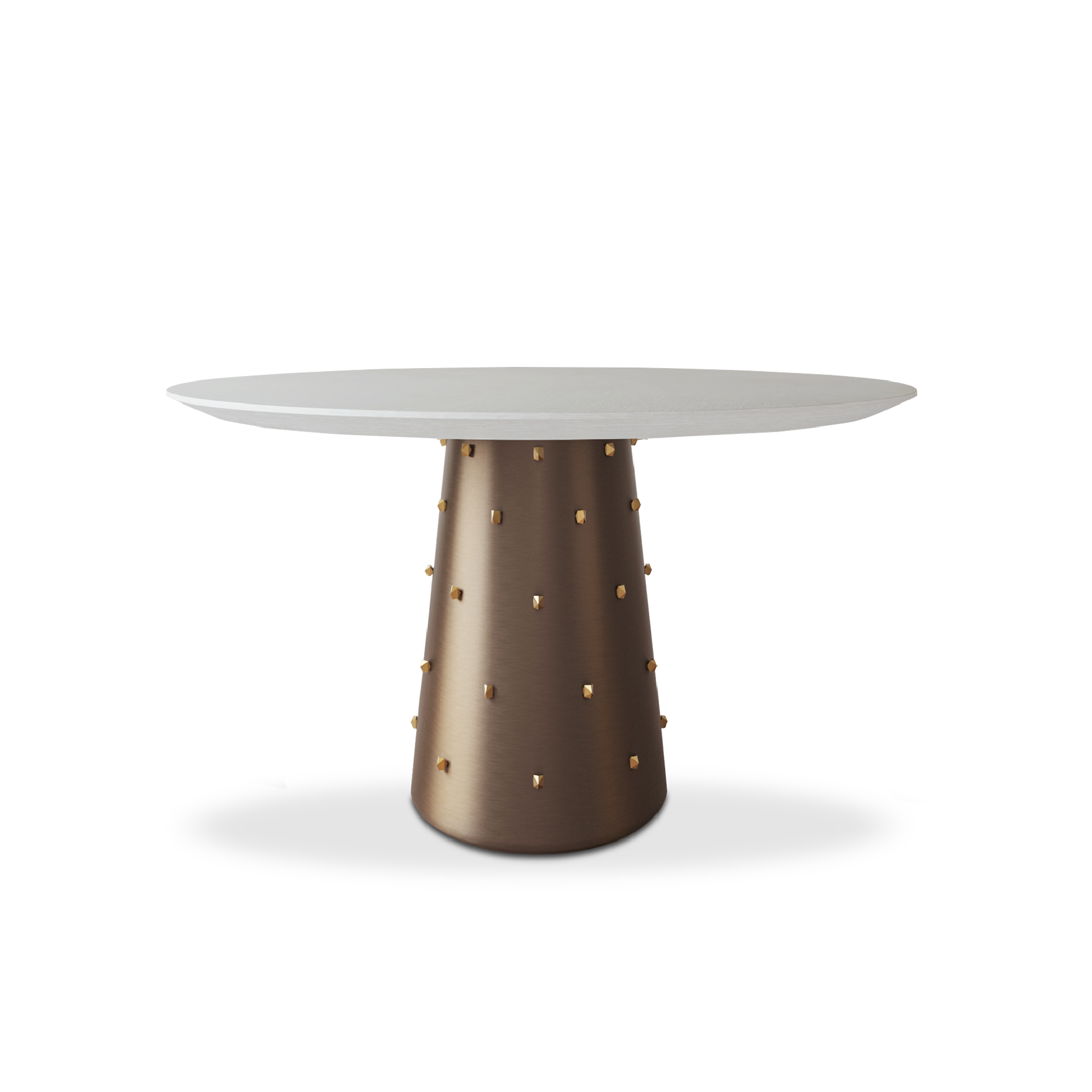 ROCHE BRASS 122 ROUND DINING TABLE