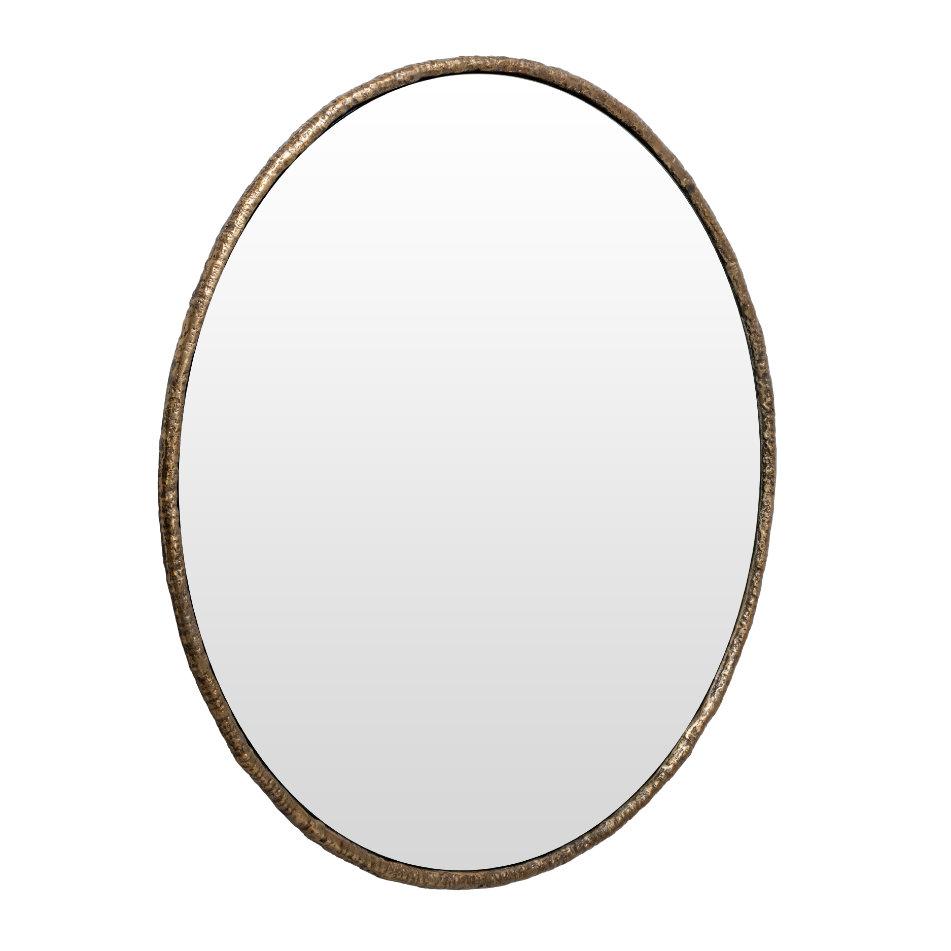 CAYMAN ROUND BRUSHED BRASS MIRROR