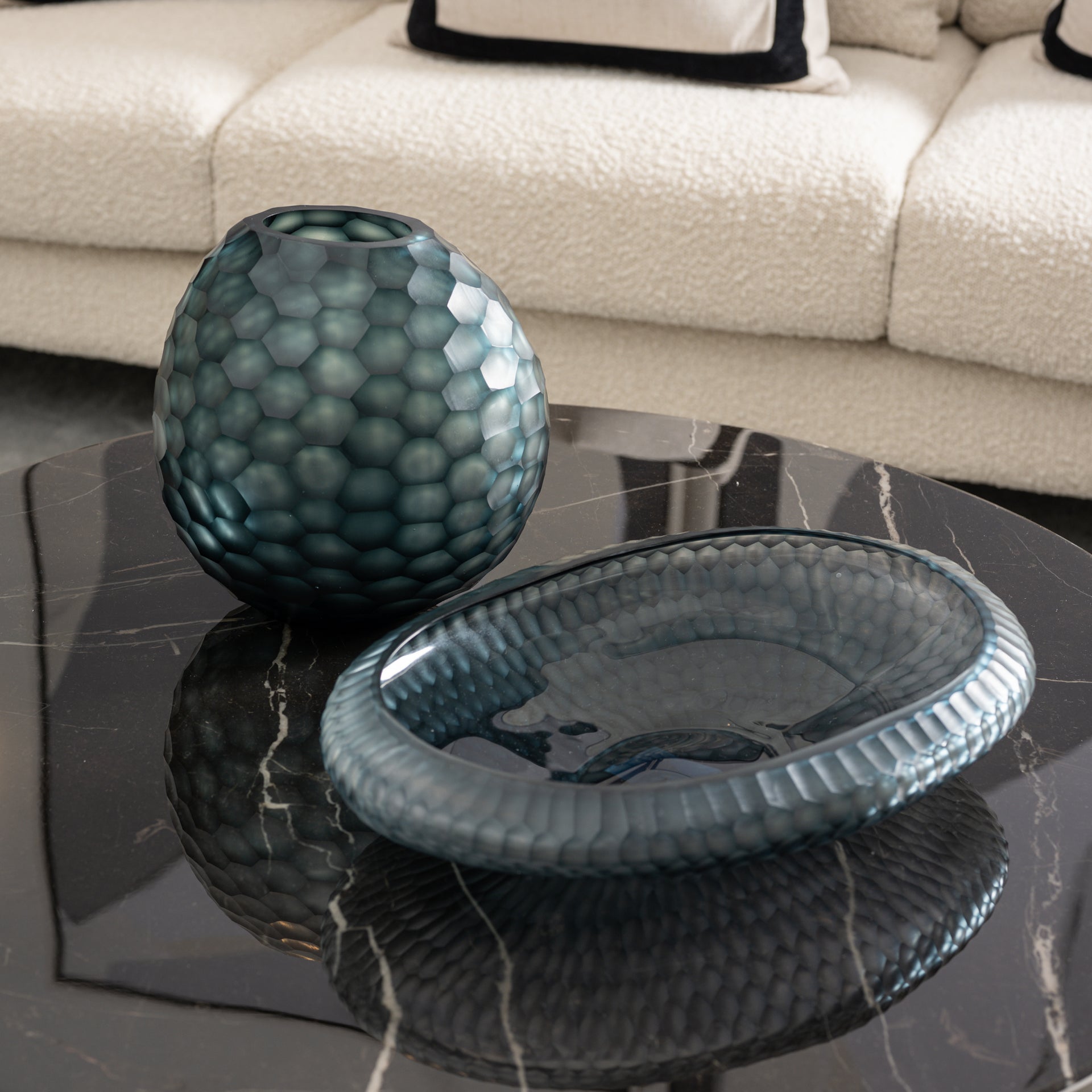 COVE OCEAN BLUE OVAL BOWL