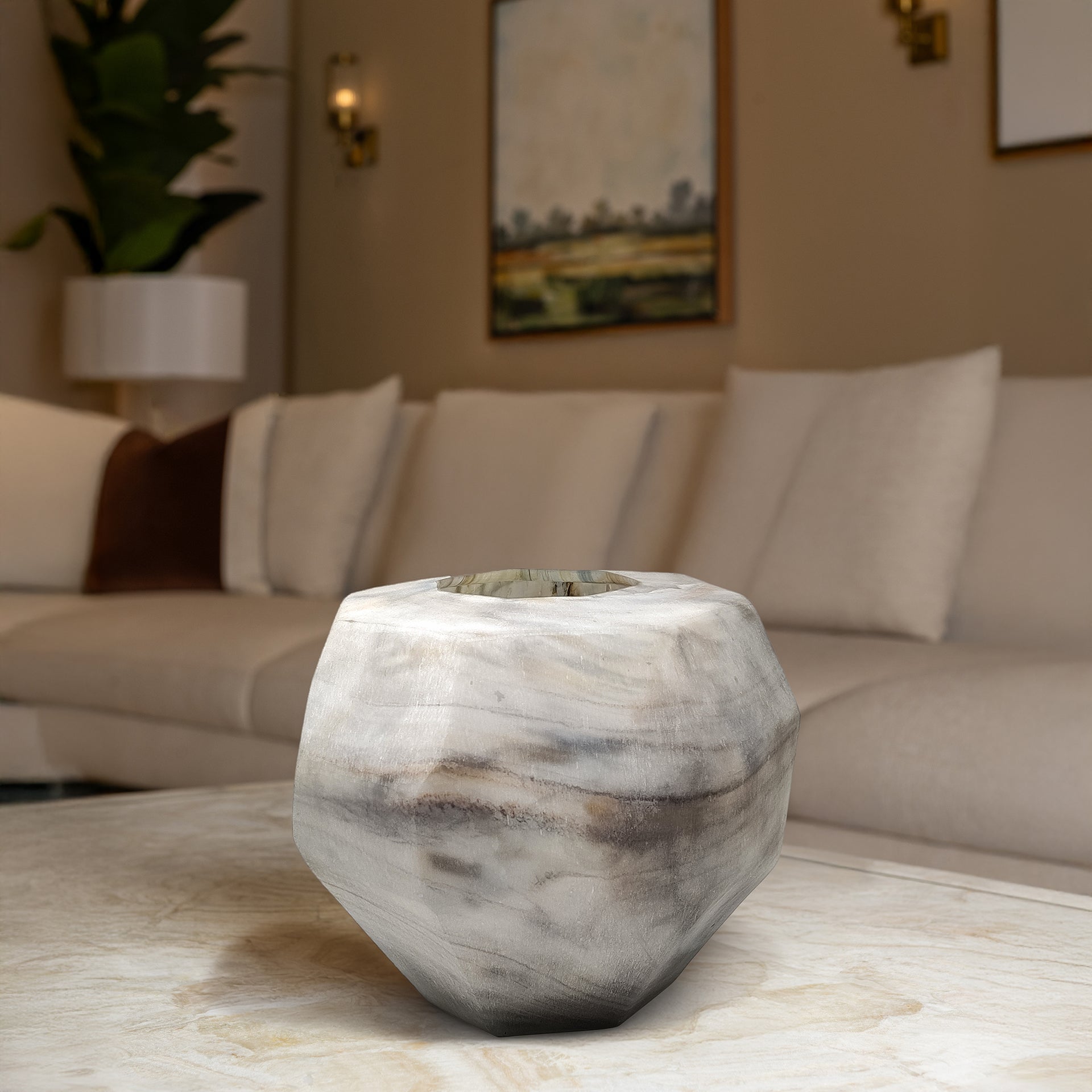 FROSTED HARMONY LOW VASE